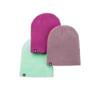 Kids' Recycled DND Beanie - 3er-Pack, Holunderbeere/Jewel Green/Vivid Viola, Einheitsgröße