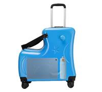 Kids Ride Koffer, 3-stelliges Passwortschloss, Kinderfahrt-Reisegepäck, 50,8 cm Trolley-Koffer mit Sicherheitsgurten, Lenker, Pedale, leise für und Mädchen, stabiles Tragegepäck für