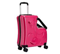 Kids Ride on Bagags - Ihre dreistellige Reisetasche, Trolley-Tasche für Reisen | Design des Gepäcks für sitzende Pedallenker, Reisetasche für leise für Kinder für v, Rose Red, riferimento