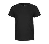 Neutral Bio-Kinder-T-Shirt mit Rundhalsausschnitt, black, Gr. 140/146