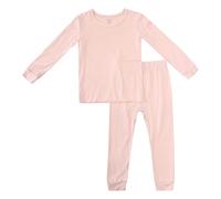KIDS TALES Jungen Mädchen Pyjamas Set Solid Bamboo Rayon Long Sleeve Tops + Elastic Legging Hose Kleinkind Baby Jammies PJS 2PCS