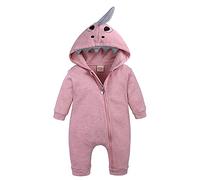 KIDS TALES Kleinkind Baby Shark Kapuzen Body Kleinkind Jungen Mädchen Langarm Reißverschluss Strampler Neugeborenen Baumwolle Overall Outfit