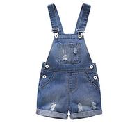 KIDSCOOL Baby Jeans Latzhose, Unisex Denim Shorts 12M-5T