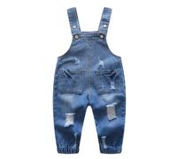 KIDSCOOL Baby Jeans-Overalls, Unisex Zerrissener Latzhose Sommer Playanzug