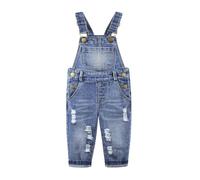 KIDSCOOL Baby Jeans-Overalls, Unisex Zerrissener Latzhose Sommer Playanzug | Unisex Jeans-Bib-Romper, Zerrissenes Design, Baby Jumpsuit Outfit
