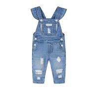 KIDSCOOL Baby Jeans-Overalls, Unisex Zerrissener Latzhose Sommer Playanzug | Unisex Jeans-Bib-Romper, Zerrissenes Design, Baby Jumpsuit Outfit