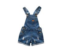 KIDSCOOL SPACE Kleines Mädchen Jeans-Latzhose,Big Ripped Denim Shortalls | Unisex Baby Jeans Latzhose im angesagten zerrissenen Stil, ideales Outfit für Sommer- und Frühlingsspiele.