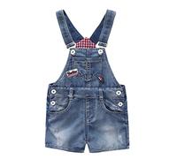 KIDSCOOL SPACE Kleines Mädchen Jeans-Latzhose,Big Ripped Denim Shortalls | Unisex Baby Jeans Latzhose im angesagten zerrissenen Stil, ideales Outfit für Sommer- und Frühlingsspiele.