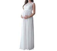 Kielsjajd Abendkleid Damen Elegant - Umstandskleid Fotoshooting Schulterfreies Chiffon Tüll Langes Schwanger Kleidung Festlich Hochzeit Elegant Abendkleider Umstandsmode