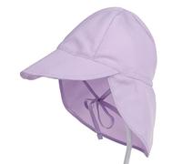 Kielsjajd Baby Kleinkind Sonnenhut UPF 50+ -Schutz Mädchen & Jungen Sommer Kappe Strand Mütze mit Verstellbarer Kinnriemen Halsklappen, Unisex Baby Sun Hat with Neck Mütze (Purple, 54)