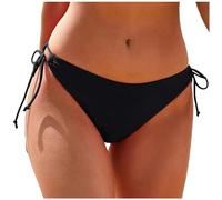 Kielsjajd Bikinihose Damen Schwarz - Damen Brasilianisch Klassische Bikinihose Bademode Elegantes Niedrige Taille Bikini Bottom Badehose Tanga Bikini Slip Strandbikinis Bademode Swimsuits zum Binden