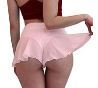 Kielsjajd Damen Mini Baderock - Women's Sexy Charming High Waist Pole Dance Ruffled Shorts Hot Pants Tight Bikini Shorts Swimwear Badeanzug Beachwear Sets Strand Hotpants Tennisrock Yogashorts