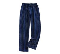 Kielsjajd Frühling/Sommer Karierte Pyjamahose Damenhose Lockere und Bequeme große Oberbekleidung Four Seasons Home Furnishings Damen-Cartoon-Haushose Outdoor Hose Damen Sommer 42 (Navy #1, L)