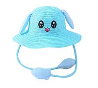 Kielsjajd Mädchen Sonnenhut Sommer Kinderhut Sonnenschutz mit Ohren, Baby Summer Kinder Ohren Sunhat mit Sich bewegender Kaninchenmütze Baby Sonnenhut Mädchen Sommermützen für 1-8 Jahre (A-a, 54)