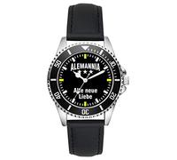 KIESENBERG Alemannia Fußball Fan Uhr - Sportliche Armbanduhr im Fan-Design Stilvolle Herren- & Damen-Uhr mit Fußball-Motiv Geschenk für echte Fans aus Aachen - L-2545