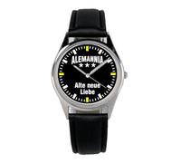 KIESENBERG Alemannia Fußball Fan Uhr - Sportliche Armbanduhr im Fan-Design Stilvolle Herren- & Damen-Uhr mit Fußball-Motiv Geschenk für echte Fans aus Aachen - B-2545