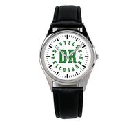 KIESENBERG Armbanduhr Deutsche Reichsbahn DDR Geschenk Artikel Idee Fan Damen Herren Unisex Analog Quartz Lederarmband Uhr 36mm Durchmesser B-1172