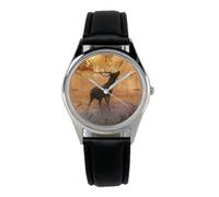KIESENBERG Armbanduhr Jäger Förster Hirsch Geschenk Wald Fan Artikel Lederarmband Uhr Quarz B-20541