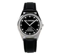 KIESENBERG Armbanduhr Soldat Bundeswehr Geschenk Artikel Idee Fan Damen Herren Unisex Analog Quartz Lederarmband Uhr 36mm Durchmesser B-2425