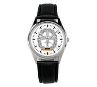 KIESENBERG Armbanduhr Soldat Bundeswehr Heeresflieger Geschenk Artikel Idee Fan Damen Herren Unisex Analog Quartz Lederarmband Uhr 36mm Durchmesser B-1209