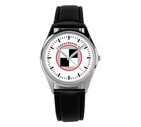 KIESENBERG Armbanduhr Soldat Bundeswehr Jagdverband 44 Geschenk Artikel Idee Fan Damen Herren Unisex Analog Quartz Lederarmband Uhr 36mm Durchmesser B-1181