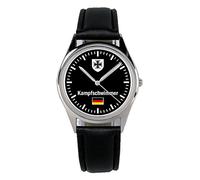 KIESENBERG Armbanduhr Soldat Bundeswehr Kampfschwimmer Geschenk Artikel Idee Fan Damen Herren Unisex Analog Quartz Lederarmband Uhr 36mm Durchmesser B-1053