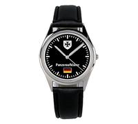 KIESENBERG Armbanduhr Soldat Bundeswehr Panzeraufklärer Geschenk Artikel Idee Fan Damen Herren Unisex Analog Quartz Lederarmband Uhr 36mm Durchmesser B-1075