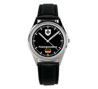 KIESENBERG Armbanduhr Soldat Bundeswehr Panzergrenadiere Geschenk Artikel Idee Fan Damen Herren Unisex Analog Quartz Lederarmband Uhr 36mm Durchmesser B-1074