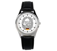 KIESENBERG Armbanduhr Soldat Bundeswehr Panzertruppe Geschenk Artikel Idee Fan Damen Herren Unisex Analog Quartz Lederarmband Uhr 36mm Durchmesser B-1148