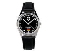 KIESENBERG Armbanduhr Soldat Bundeswehr Pioniere Geschenk Artikel Idee Fan Damen Herren Unisex Analog Quartz Lederarmband Uhr 36mm Durchmesser B-1077