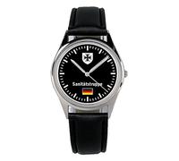 KIESENBERG Armbanduhr Soldat Bundeswehr Sanitätstruppe Geschenk Artikel Idee Fan Damen Herren Unisex Analog Quartz Lederarmband Uhr 36mm Durchmesser B-1078