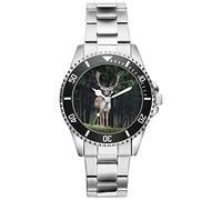 KIESENBERG Herren Armbanduhr Jäger Hirsch Wald Geschenk Artikel Idee Fan Analog Quartz Uhr 4301