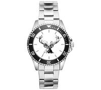 KIESENBERG Herrenuhr Hirsch Jäger Fan Armbanduhr Geschenk Analog Quartz Metallband Uhr 21191