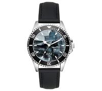 KIESENBERG Herrenuhr Junkers JU52 Fan Armbanduhr Geschenk Analog Quartz Lederarmband Uhr L-21234