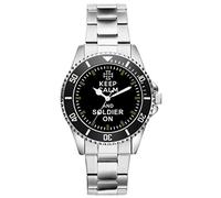 KIESENBERG Soldat Geschenk Bundeswehr Artikel Keep Calm and Soldier Uhr 1411