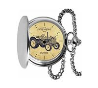 KIESENBERG Taschenuhr Vintage Silber Persönliches Geschenk für Diesel Master Traktor N419 Herren Uhr TA-5656