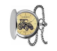 KIESENBERG Taschenuhr Vintage Silber Persönliches Geschenk für New Holland T4S Traktor Trecker Herren Uhr TA-5718