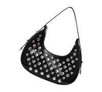 KieTeiiK Trendige Mit Nieten Besetzte Umwandelbare Umhängetasche Für Damen. Geräumige PU Unterarm Geldbörse Mit Bequemem Riemen. Lässiger Täglicher Gebrauch. Trendige Unterarm Geldbörse Aus PU Leder