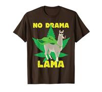 Kiffer T-Shirt Lama Alpaka Cannabis Marihuanna Ganja Weed T-Shirt, Herren, Braun, 3XL