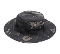 Kifmurase Camoflage Dschungel Hut für Männer und Frauen, Militär Outdoor Anglerhut UV Schtuz Boonie Fischer Hut, Faltbarer Breiter Rand Angeln Sommer Safari Hüt (Schwarze Schere)