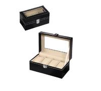 KIFSDLF 4 Positionen PU-Uhrenbox mit Schloss Aufbewahrungsbox for Haushaltsgegenstände for Uhren Antiquitäten Aufbewahrungsbox 4 Positionen