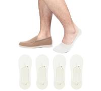 Kiiwah 4 Paar Herren Unsichtbare Socken Rutschfeste Eisseiden-Socken No Show Eisseiden Bootssocken (Größe 39-43)