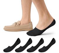 Kiiwah 4 Paare Füsslinge Herren, Füßlinge mit Rutschfestem Silikon Unsichtbare Socken Sneaker Socken Unsichtbar Invisible Socks Herren für Canvasschuhe, Sneaker, Oxford-Schuhe, Freizeitschuhe