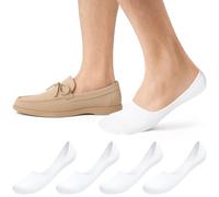 Kiiwah 4 Paare Füsslinge Herren, Füßlinge mit Rutschfestem Silikon Unsichtbare Socken Sneaker Socken Unsichtbar Invisible Socks Herren für Canvasschuhe, Sneaker, Oxford-Schuhe, Freizeitschuhe