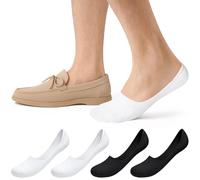 Kiiwah 4 Paare Füsslinge Herren, Füßlinge mit Rutschfestem Silikon Unsichtbare Socken Sneaker Socken Unsichtbar Invisible Socks Herren für Canvasschuhe, Sneaker, Oxford-Schuhe, Freizeitschuhe