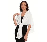 KIJSKKOPO Damen Bolero Schulterjacke, Sommer Strickjacke Aus Transparentem Chiffon mit Bindeband Vorne, Leichte Strickjacke, Schal Und Stola, Überwurf für Abendkleider, Sonnenschutz für Die Mutte