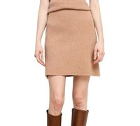 KIJSKKOPO Damen Minirock Aus Strick, Rosa, Einfarbig, Elastische Taille, Zopfmuster, A Linie, Bleistiftrock, Stylisch, Sexy, Figurbetonter Hüftrock, Warm Für Den Winter, Für Die Arbeit, Büro, EL