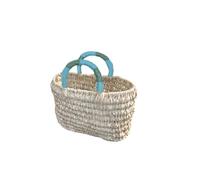 kikadu Kids Shopper Grün aus Palmenblätter, 18 x 7 x 17 cm, Osterkorb, Ostern, nachhaltiger Einkaufskorb für Kinder ab 3 Jahren, Perfekt fürs Rollenspiel, Kinderzimmer & Outdoor-Abenteuer