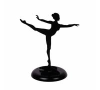 Kikkerland Schmuckhalter Ballerina - Metall, Schwarz (18 x 17,8 x 10,2 cm)