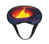 Kilauea Schlafmaske mit Vulkan-Druck, für Seitenschläfer, Cup-Form, Verdunkelung, Augenmaske, Schattierungen, Abdeckung für Damen und Herren